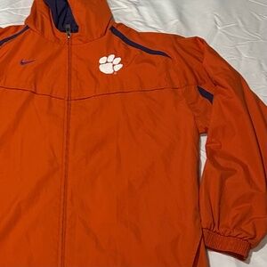 Men's Clemson Tigers Nike Team 2 Pocket Windbreaker Jacket w/ Hoodie Size XL